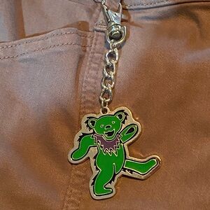Dancing Bear Green Key Chain